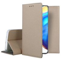 Кожен калъф тефтер и стойка Magnetic FLEXI Book Style за Xiaomi Mi 10T / Xiaomi Mi 10T Pro златист 